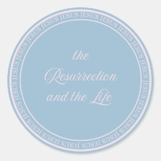 Sticker Rond Jésus - Sceau de chasse de résurrection grand