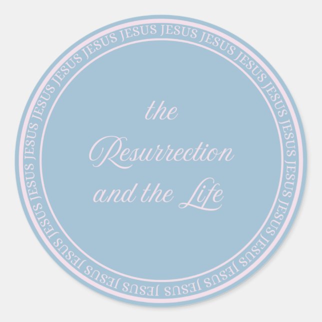 Sticker Rond Jésus - Sceau de chasse de résurrection grand (Devant)