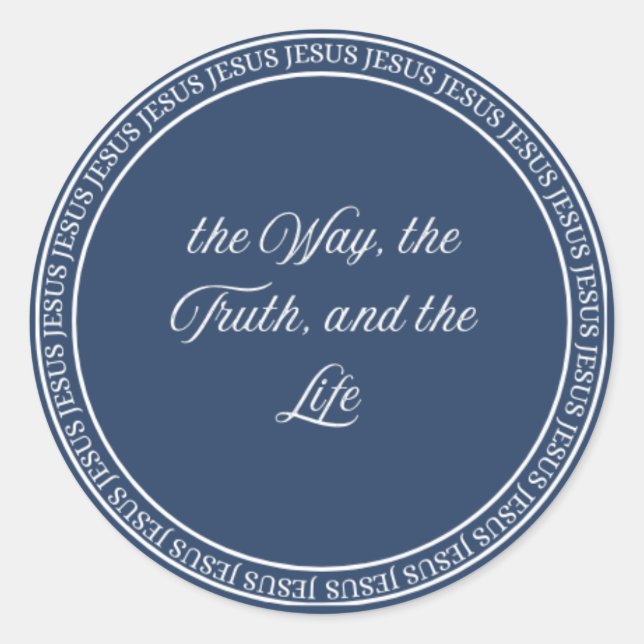 Sticker Rond Jésus - Sceau de chasse petit (Devant)