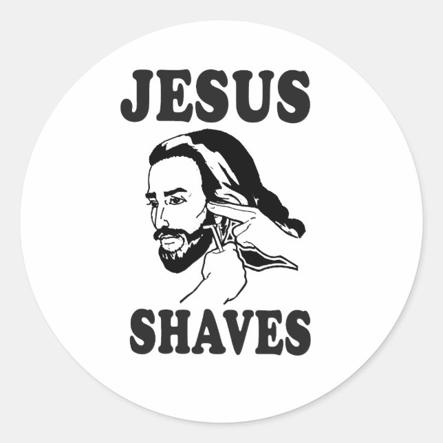 STICKER ROND JESUS SHAVES (Devant)