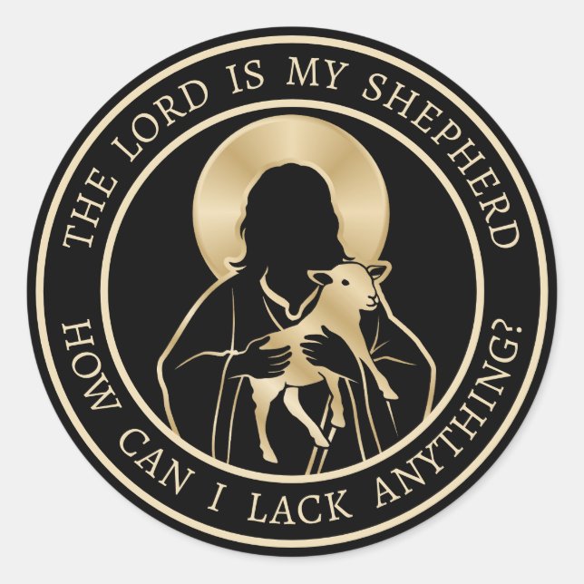 Sticker Rond Jesus Shepherd (Devant)