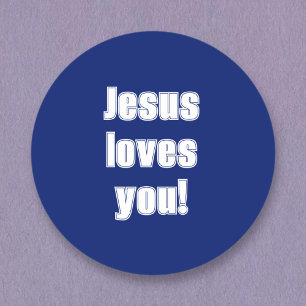 Sticker Rond Jésus t'aime !