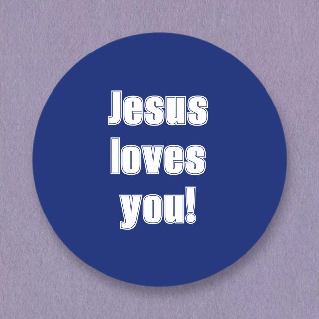 Sticker Rond Jésus t'aime ! (Créateur téléchargé)