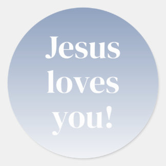 Sticker Rond Jésus t'aime ! N'importe quelle couleur ombre
