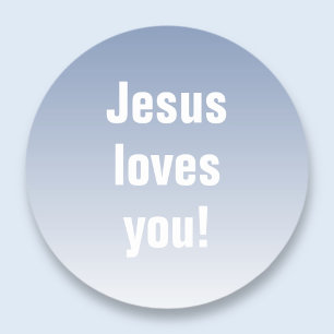Sticker Rond Jésus t'aime ! Ombre de n'importe quelle couleur