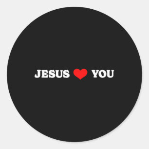 Sticker Rond Jésus t'aime - Religieux chrétienne