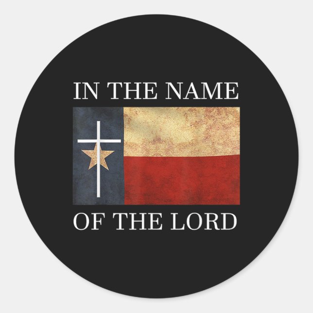 Sticker Rond Jésus Texas chrétien  (Devant)