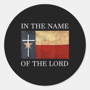 Sticker Rond Jésus Texas chrétien