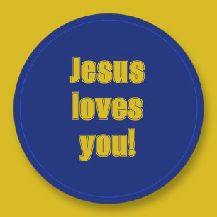 Sticker Rond Jésus vous aime (ajoutez un nom ou supprimez)