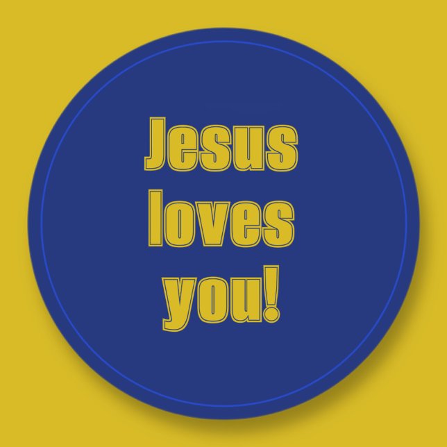 Sticker Rond Jésus vous aime (ajoutez un nom ou supprimez) (Créateur téléchargé)