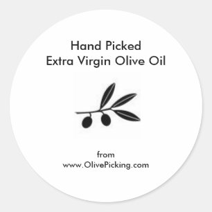 Sticker Rond Jet d'huile d'olive