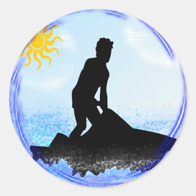 Sticker Rond Jet Ski Dreams (Devant)