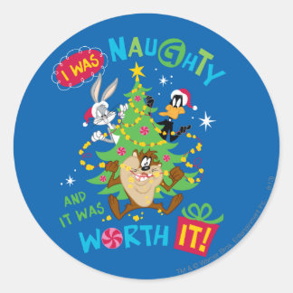 Sticker Rond J'Étais Naughty