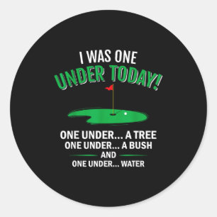 Sticker Rond J'étais un sous drôle amateur de golf cadeau golfe