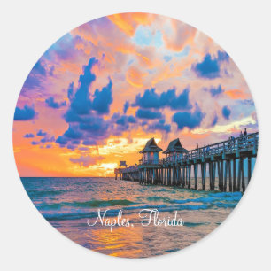Sticker Rond Jetée de Naples, Floride