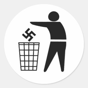 Sticker Rond Jeter les fascistes