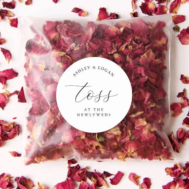 Sticker Rond Jetez Sur Les Nouveaux Mariés Confetti Favor (Créateur téléchargé)