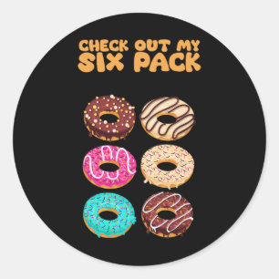 Sticker Rond Jetez Un Coup D'Oeil À Mon Six Pack Force Gym Funn
