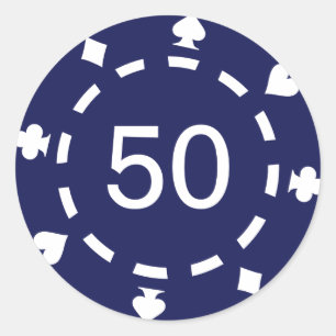 Sticker Rond Jetons de poker