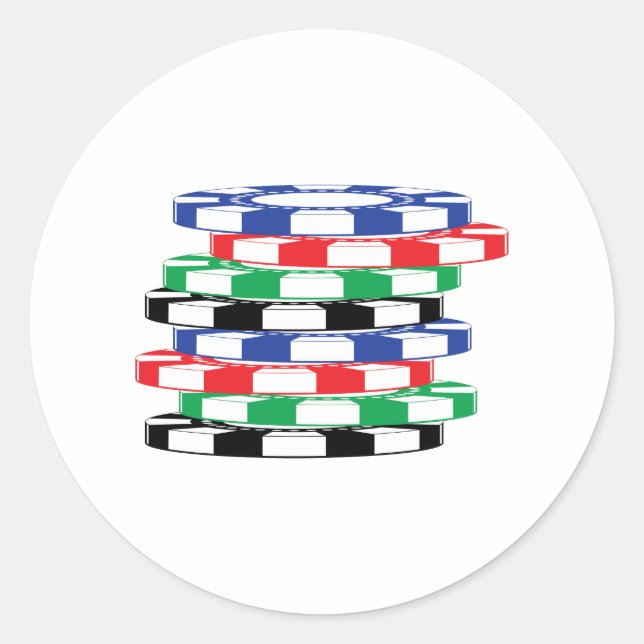 Sticker Rond jetons de poker (Devant)