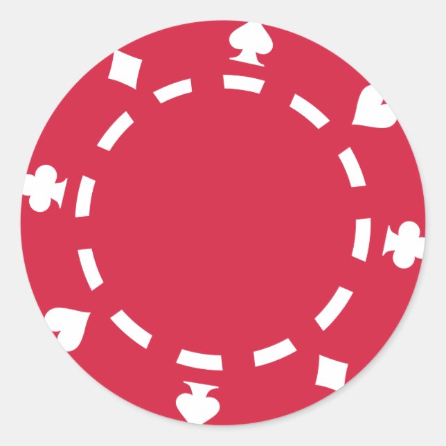 Sticker Rond Jetons de poker (Devant)