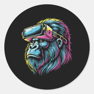 Sticker Rond Jeu amusant Jeux Cool Jeux Vidéo Jeu Hommes Garçon