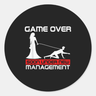 Sticker Rond Jeu amusant sur la mariée Cadeau Mariage Ju