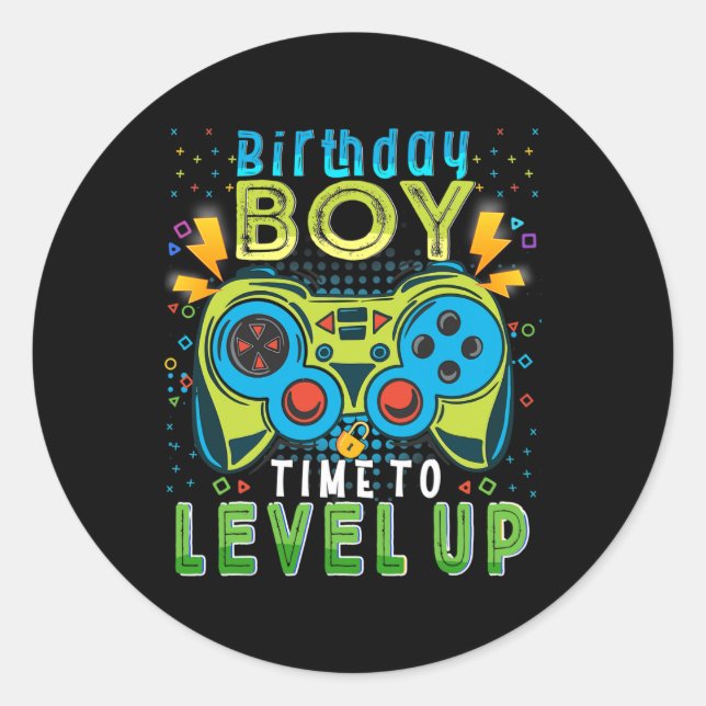 Sticker Rond Jeu d'Anniversaire Joueur d'Anniversaire 202 (Devant)
