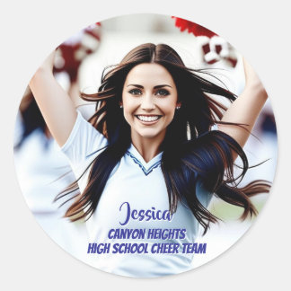 Sticker Rond Jeu d'autocollants photo personnalisés du joueur d