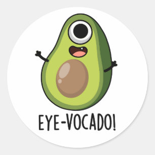 Sticker Rond Jeu d'Avocado amusant