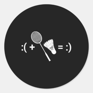 Sticker Rond Jeu de badminton volant sport badminton