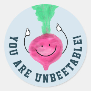 Sticker Rond Jeu de betterave positif - Incroyable