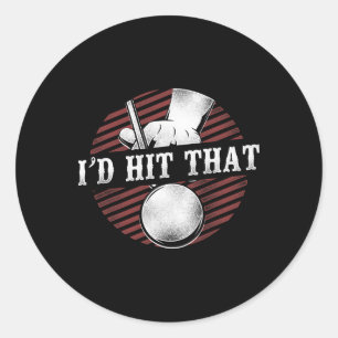Sticker Rond Jeu de billard Jeu de balle Jeu Vintage ID rétro H