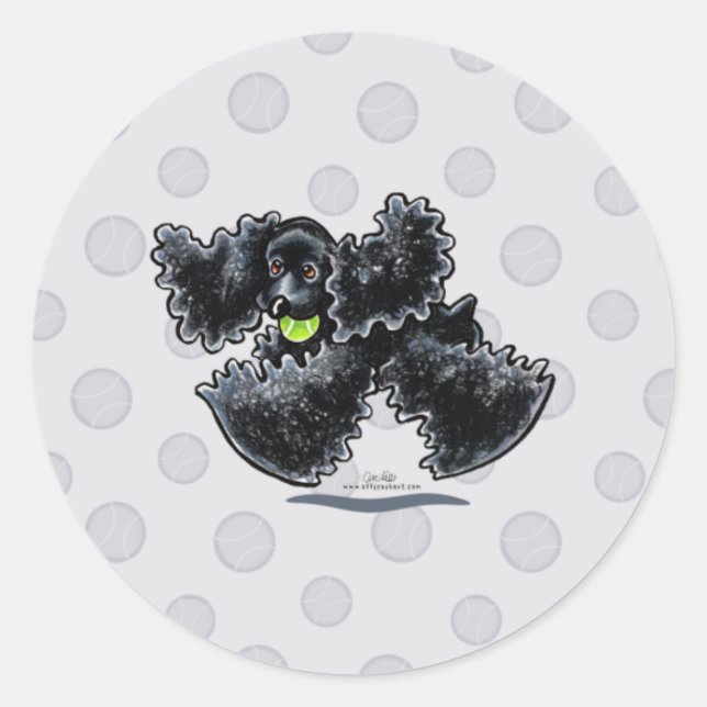 Sticker Rond Jeu de Black Cocker (Devant)