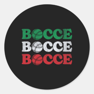 Sticker Rond Jeu de boule rétro de bowling sur gazon Enthousias
