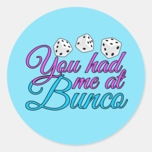 Sticker Rond Jeu de Bunco mignon