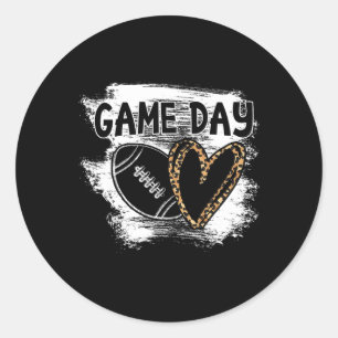 Sticker Rond Jeu de football Jour femmes Leopard Cheetah Jeu Jo