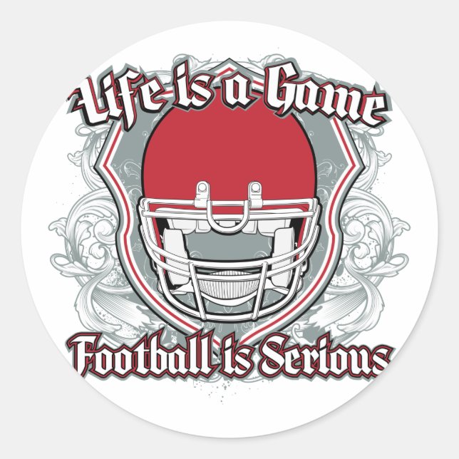 Sticker Rond Jeu de football rouge (Devant)