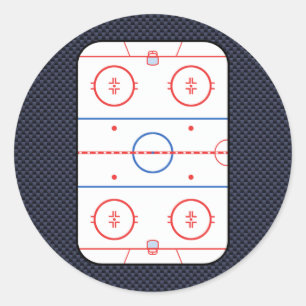 Sticker Rond Jeu de hockey Compagnon de fibre de carbone style