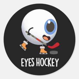 Sticker Rond Jeu de Hockey sur glace amusant Jeu de Hockey sur 