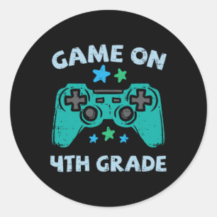 Sticker Rond Jeu de jeu sur 4e année 4e première école G