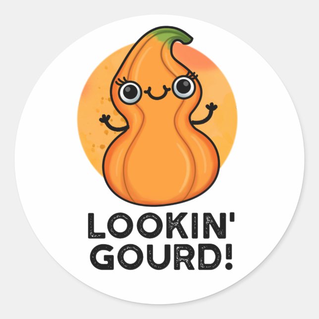 Sticker Rond Jeu de légumes amusant à regarder (Devant)