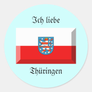 Sticker Rond Jeu Drapeau Thuringen