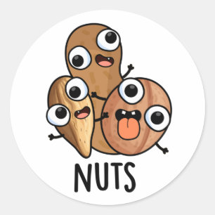 Sticker Rond Jeu Drôle Nutty Nutty