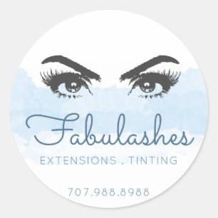 Sticker Rond Jeu d'yeux Service de maquillage Promo Artiste Ble