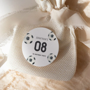 Sticker Rond Jeu Heure Football Football Garçon Anniversaire