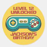 Jeu Jaune Niveau Déverrouillé Jeu Rétro Anniversai