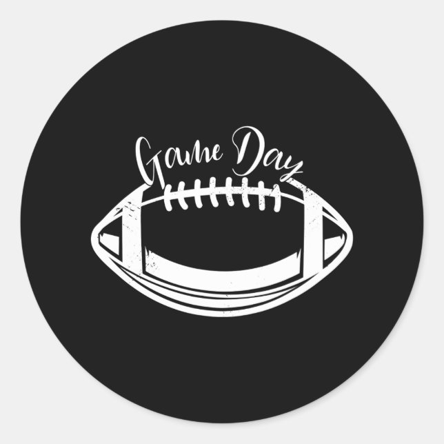 Sticker Rond Jeu Jour Football Jour Vibes Football Amour (Devant)