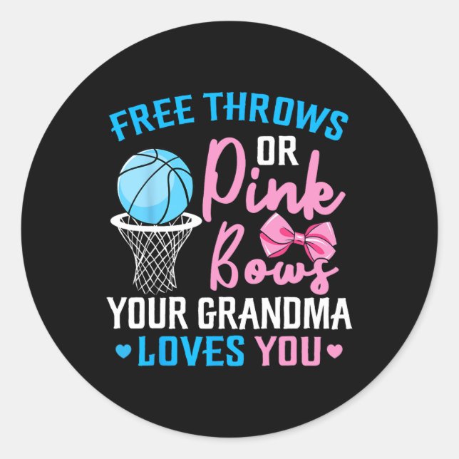 Sticker Rond Jeu libre ou les vaches roses Grand-mère vous aime (Devant)