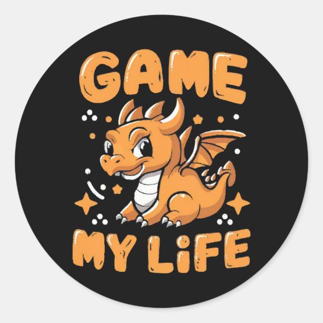 Sticker Rond Jeu ma vie (Devant)
